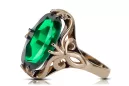 Smaragd Originales Vintage-Roségold aus 14 Karat Ring Vintage vrc082r